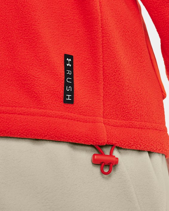 男童UA RUSH™ Fleece連帽上衣, Orange, pdpMainDesktop image number 4